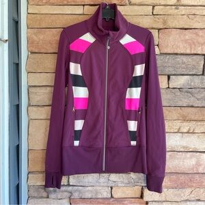 Lululemon maroon purple full zip actuve jacket Women’s 8 EUC